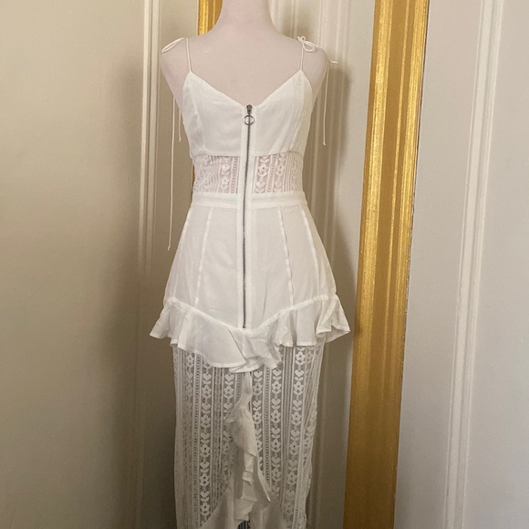 Lovebird Lace Midi Dress, White - Picture 3 of 5